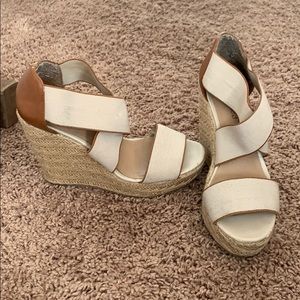 Cream wedges size 7
